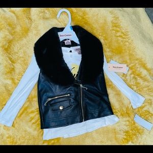 Juicy Couture’s limited black leather vest jacket